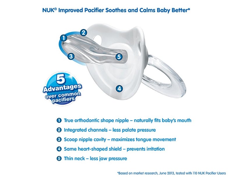 NUK Disney Baby Puller Pacifier, 6-18 Months, Mickey Mouse, 1 pk - Image 1