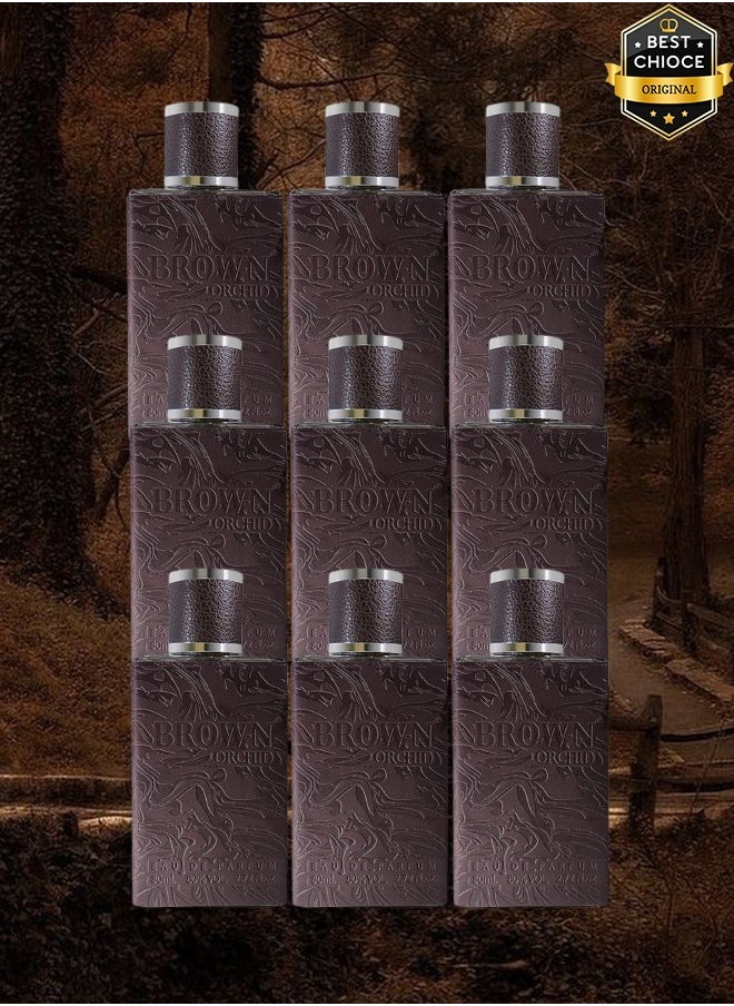 BROWN ORCHID 9 Pieces Brown Orchid Perfume 80ml EDP  - Image 1