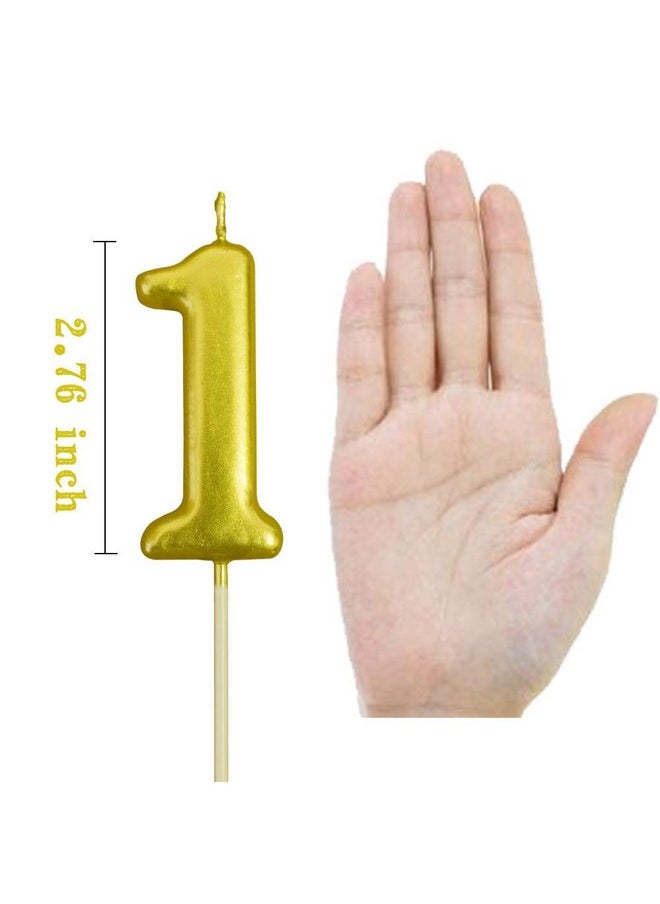 Balloonistics Balloonistics Number 8 Gold Birthday Candle - Gold Number Candle on Stick - Elegant Number Candles for Birthday Anniversary Wedding Party Pack of 1  - Image 2