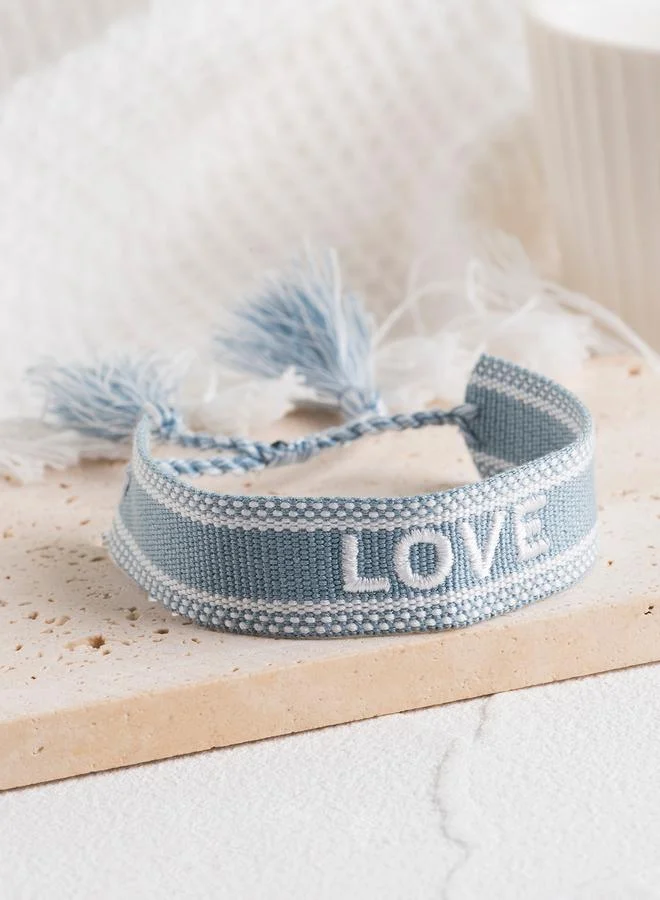 Take Two  Multi-Color (Love) Embroidered Woven Bracelet for Women | Best Price UAE