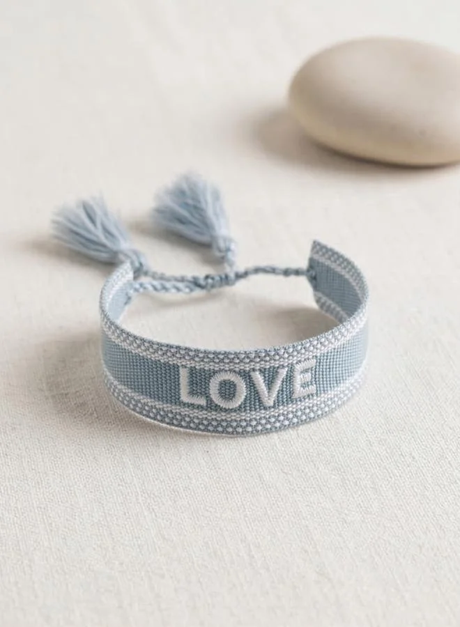 Take Two  Multi-Color (Love) Embroidered Woven Bracelet for Women | Best Price UAE