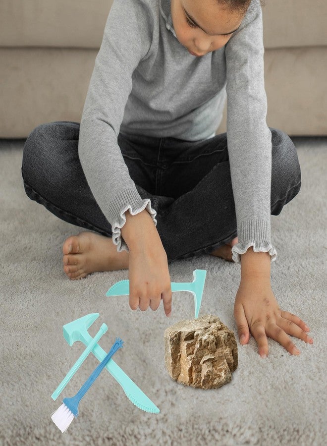 BESTonZON Dinosaur Digging Tools for Kids, Gem Dig Kit Archaeological Excavation Tool Kit Educational STEM Science Kits with Mini Hammer Chisel Brush, Gemstone Digging Tools Mining Kit for Kids - Image 5