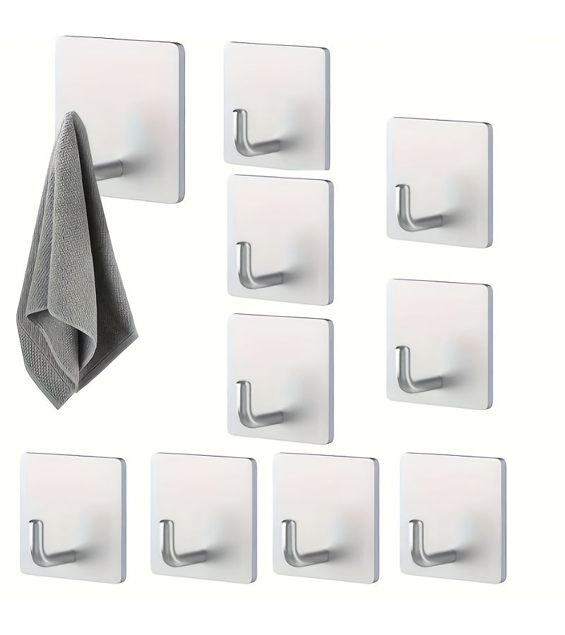 Elephant Light Beige Hook 3 Pack Strong Adhesive No Drilling Wall Hook - Image 1