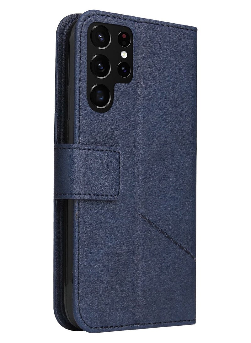 Suteni Magnetic Clasp Flip Cover Card Slots Leather Phone Case for Samsung - Image 1