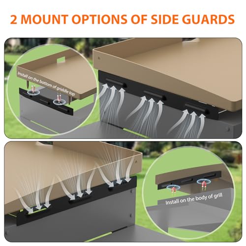 PANXUAN Upgraded Magnetic Wind Guards for 36” Blackstone Griddle, Grill Accessories for Griddle Grill and Camping, 5015 Stainless Steel Wind Screens Protect Flame Hold Heat Save Gas Compatible with Hood - Image 3