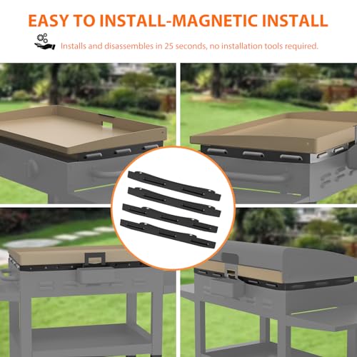 PANXUAN Upgraded Magnetic Wind Guards for 36” Blackstone Griddle, Grill Accessories for Griddle Grill and Camping, 5015 Stainless Steel Wind Screens Protect Flame Hold Heat Save Gas Compatible with Hood - Image 4