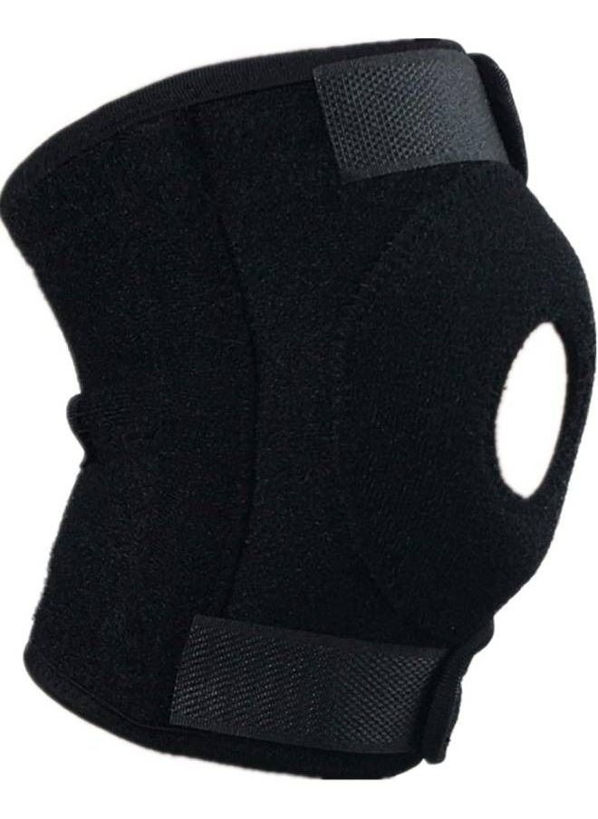 Generic - Elastic Knee Support Brace Kneepad Adjustable Patella Knee Pads Safety Guard Strap  Material: Made from high-quality, breathable, and durable elastic fabric for long-lasting comfort and support. Adjustable Design: Features adjustable straps for a secure and customized fit, ensuring maximum stability and comfort. Patella Support: Provides targeted support to the patella (kneecap) to reduce pain and prevent injuries during physical activities. Multi-Purpose Use: Ideal for sports, gym workouts, running, hiking, cycling, and post-injury recovery. Safety Guard: Reinforced stitching and padded design offer extra protection and prevent slippage during movement. Breathable & Lightweight: Ensures proper airflow to keep your knees cool and comfortable during extended use. Universal Fit: Suitable for men and women, available in various sizes to accommodate different body types. - Image 1