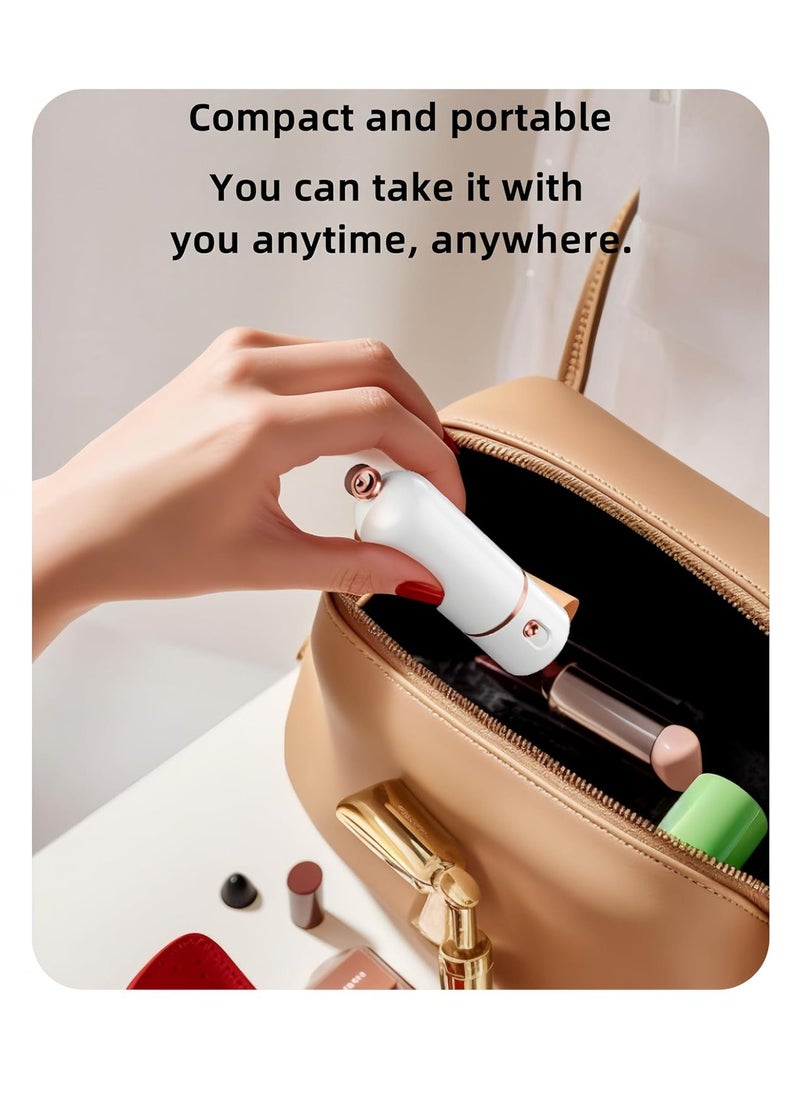 Excefore - Portable Handheld Fan, Mini Fan USB Rechargeable, 3 Speed Personal Small Pocket Fan, Battery Operated Fan with Power Bank, Travel Hand Fan for Girl Women Outdoor (White) - Image 1