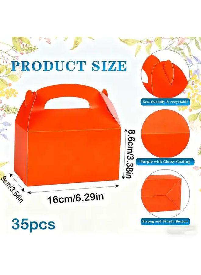 Orange Red Gift Box Set 35Pcs 16x9x8 6Cm For Gifting Souvenirs Afternoon Tea - Image 3