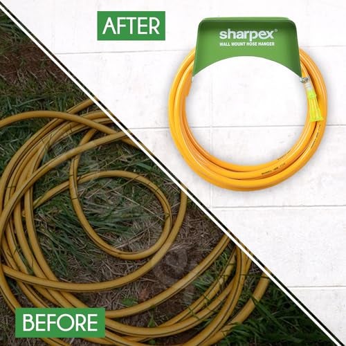 Sharpex DIY Hose Hanger for Garden Pipe - Garden Pipe Holder Wall Mounted for Garden, Hotel, Backyard and Outdoor - Heavy Duty Metal Portable Irrigation Hose Pipe Holder Only (Green) - Image 5