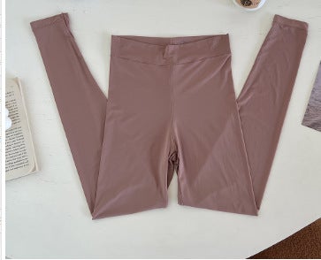 Versatile Acid Bathing Skin High Elasticity Seamless Thin Heat Self-Generating Slimming Autumn Suit Long Sleeve Warm Thermal Und Green top  - Image 4