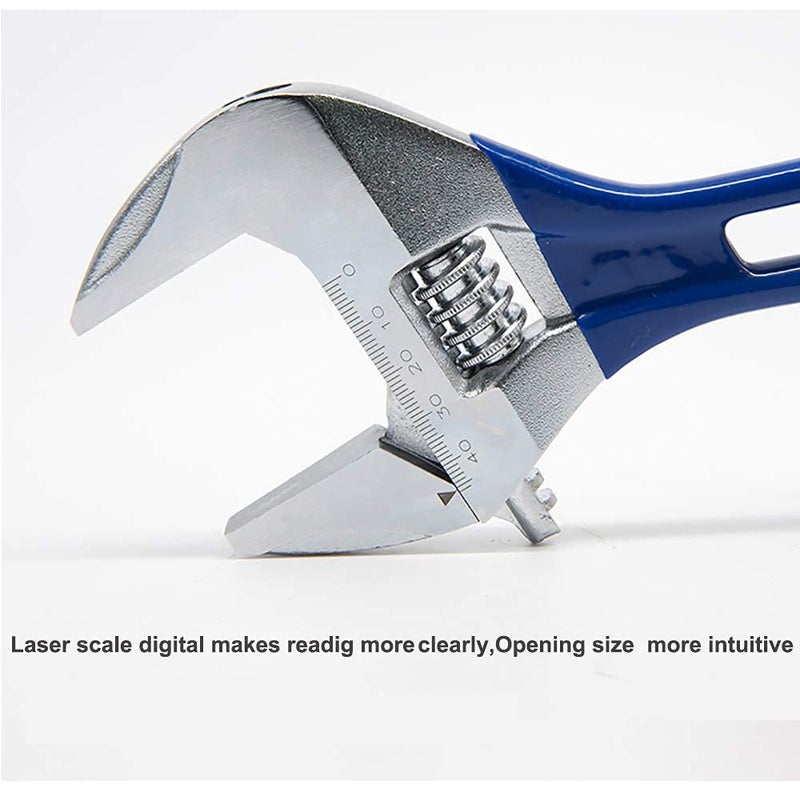 Ainuosen Wide Opening Stubby Adjustable Wrench Spanner with Short Handle 4 inch Chrome Vanadium Steel Forged - Image 5