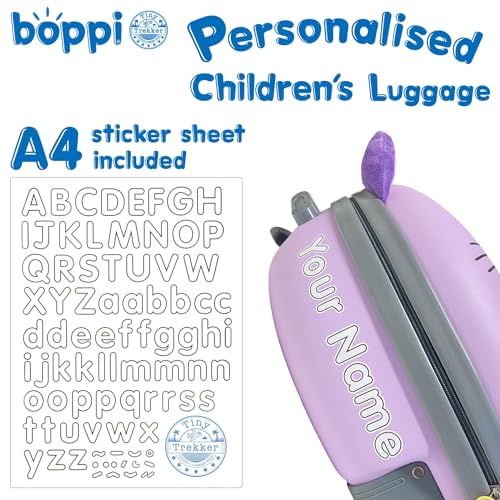 boppi Tiny Trekker Kids Luggage Travel Suitcase Carry On Cabin Bag Holiday Pull Along Trolley Lighweight Wheeled Holdall 17 Litre Hand Case American Airlines Underseat Compliant - Unicorn - Image 2