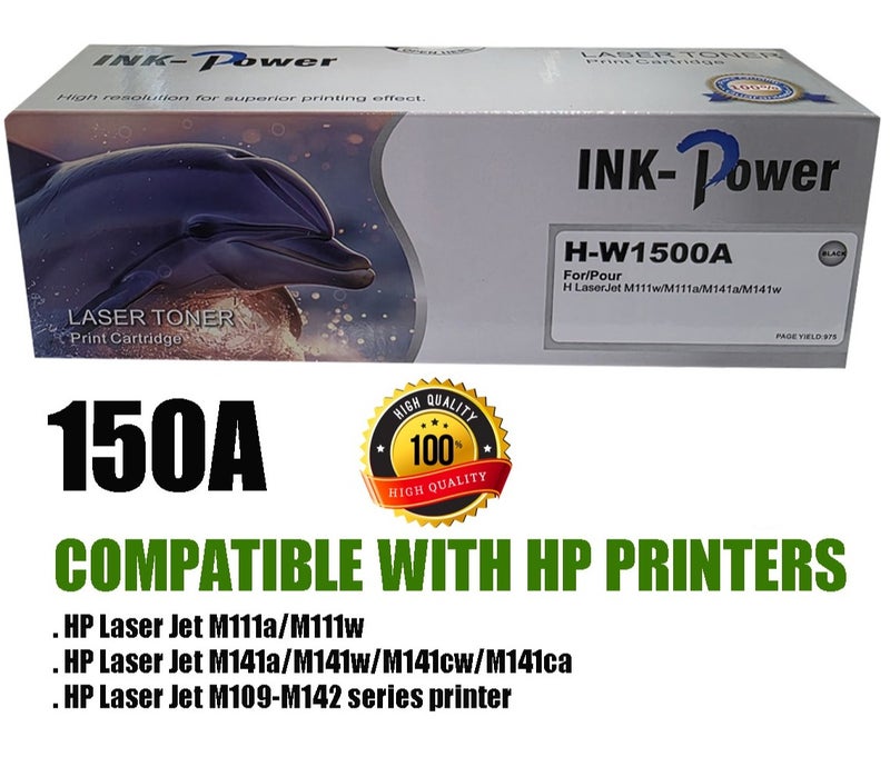 اينك باور خرطوشة حبر متوافقة W1500A (150A) متوافقة مع HP LaserJet M111 / MFP M141 - Image 1