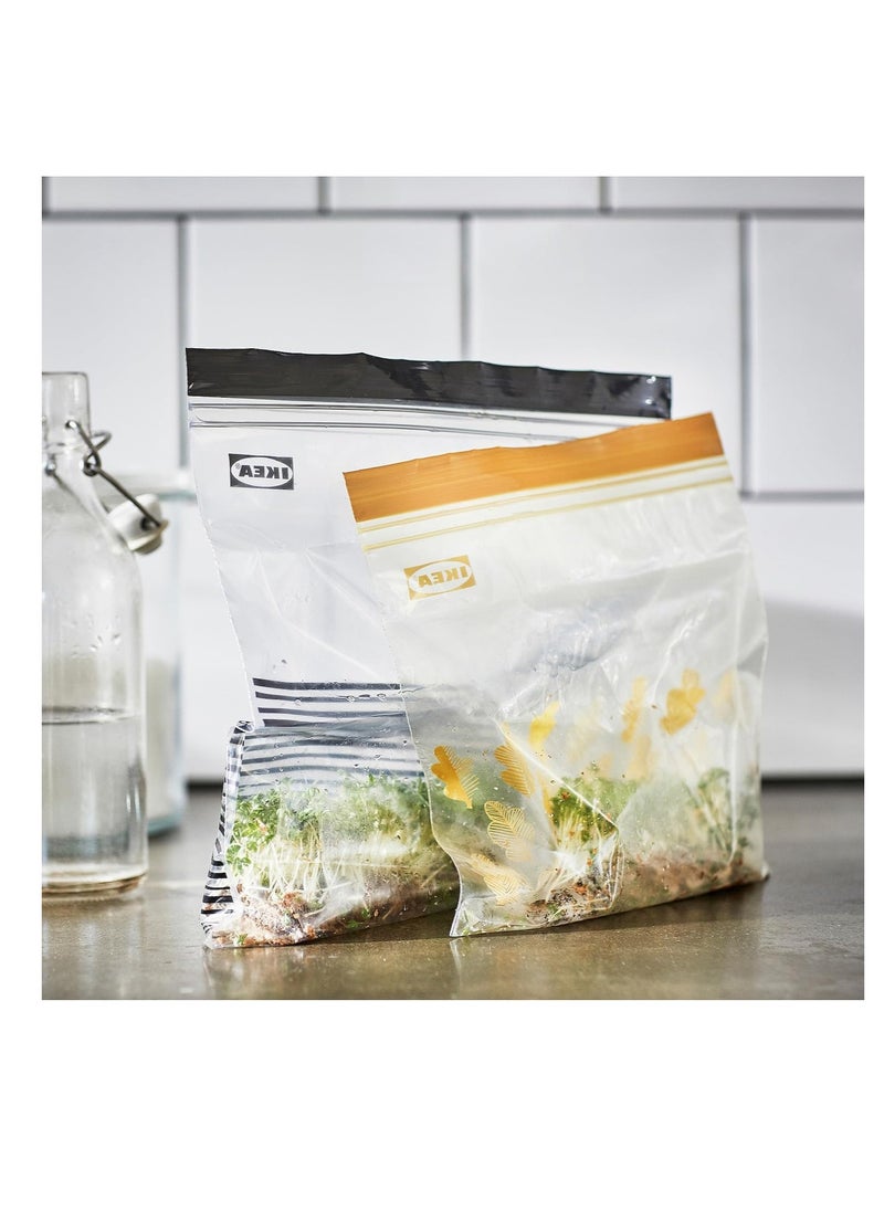 IKEA FRAKTA - Resealable Bags 50 Grey Ziplock Bags Sandwich Bags Freezer Food - Image 1