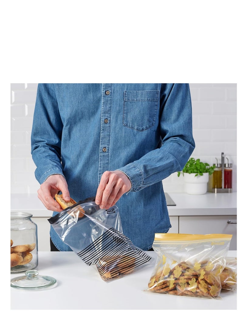IKEA FRAKTA - Resealable Bags 50 Grey Ziplock Bags Sandwich Bags Freezer Food - Image 1