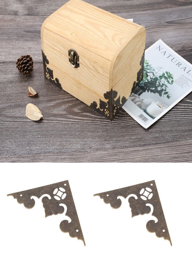 SING F LTD 24Pcs Corner Protector Vintage Metal Antique Decorative Box Corner Protector Antique Box Corner Decoration Triangle Box Corner Decorative Cover Guard Accessories - Image 2