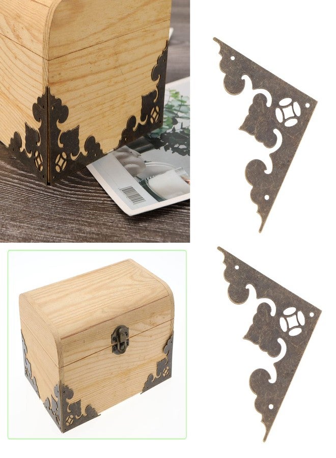 SING F LTD 24Pcs Corner Protector Vintage Metal Antique Decorative Box Corner Protector Antique Box Corner Decoration Triangle Box Corner Decorative Cover Guard Accessories - Image 3