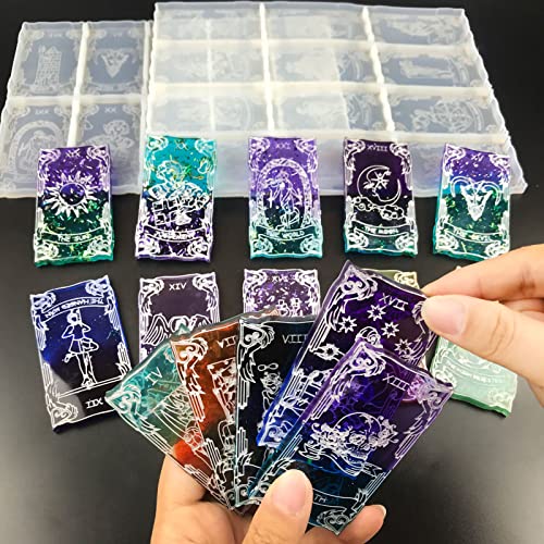 LTGICH Tarot Card Resin Molds - 22 Major Arcana Molds for DIY Cards, Keychains, Jewelry - Image 5