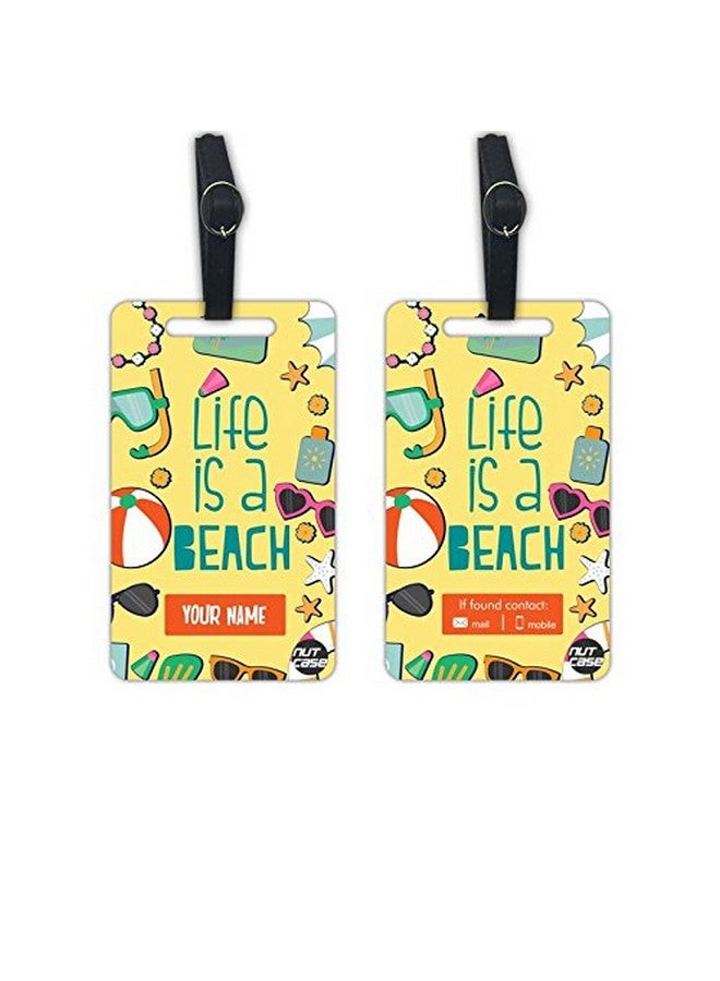 Nutcase Personalized Metal Luggage Travel Baggage Tags from Nutcase - Set of 2 Tags