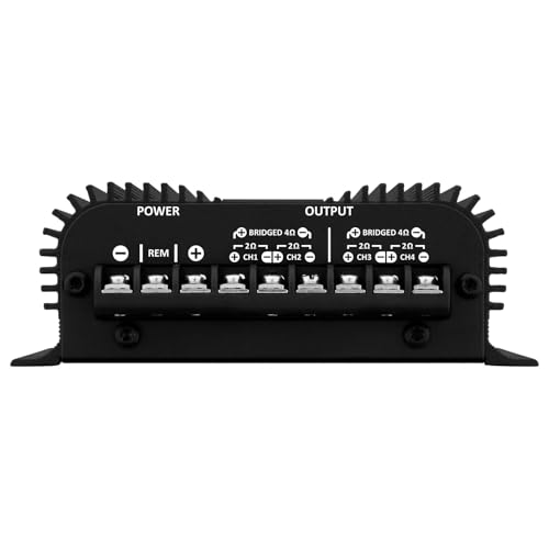 Taramp's Taramps TS 400x4 Black Car Audio Amplifier - 400W RMS 4-Channel Class D, 2 Ohms, High Level Input, RCA - Image 4