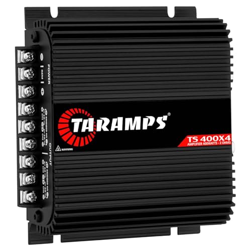 Taramp's Taramps TS 400x4 Black Car Audio Amplifier - 400W RMS 4-Channel Class D, 2 Ohms, High Level Input, RCA - Image 3