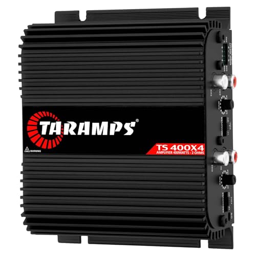 Taramp's Taramps TS 400x4 Black Car Audio Amplifier - 400W RMS 4-Channel Class D, 2 Ohms, High Level Input, RCA - Image 2