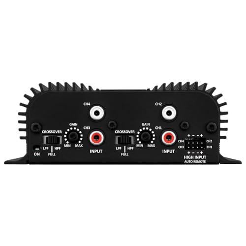 Taramp's Taramps TS 400x4 Black Car Audio Amplifier - 400W RMS 4-Channel Class D, 2 Ohms, High Level Input, RCA - Image 5