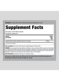 Piping Rock Grapefruit Seed Extract 500 Mg ; 120 Capsules ; Concentrated Herbal Supplement ; Nongmo Gluten Free  - Image 3