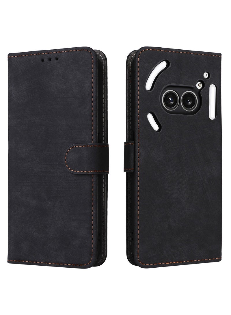 For Nothing Phone 2a Cover, PU Leather Magnetic Adsorption Flip Cover, RFID Nti-Theft Brush Wallet Case - Image 3