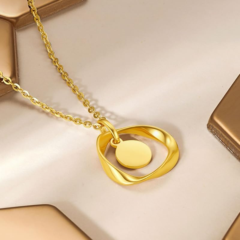 PAXLBF 18K Gold Necklace for Women - Thin Cable Chain with Pendant, Minimalist Fine Jewelry, Anniversary Gift for Wife, Mother's Day Present - Image 5