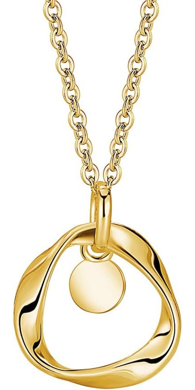 PAXLBF 18K Gold Necklace for Women - Thin Cable Chain with Pendant, Minimalist Fine Jewelry, Anniversary Gift for Wife, Mother's Day Present - Image 1