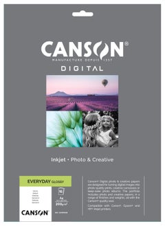 CANSON Digital Everyday Glossy Photo Paper A4 Glossy 15 Sheets  - Image 1