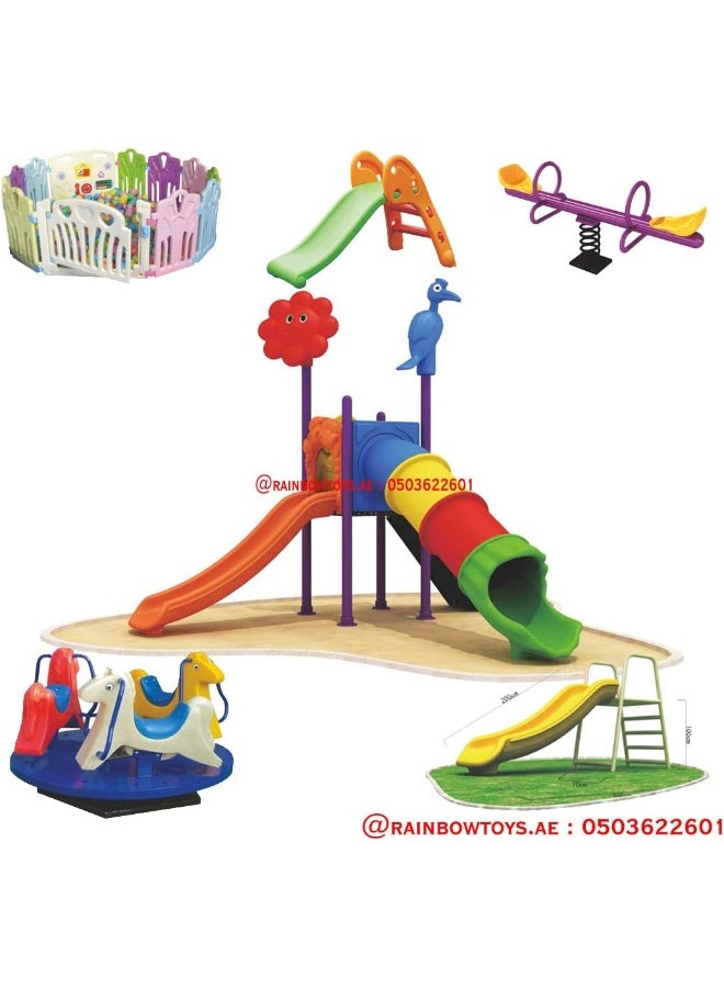 Rainbow Toys RBW TOYS The Best Backyard Multifunctional Easy Climber, Outdoor Toys Slide and Swing Sets for Children Activities - Image 2