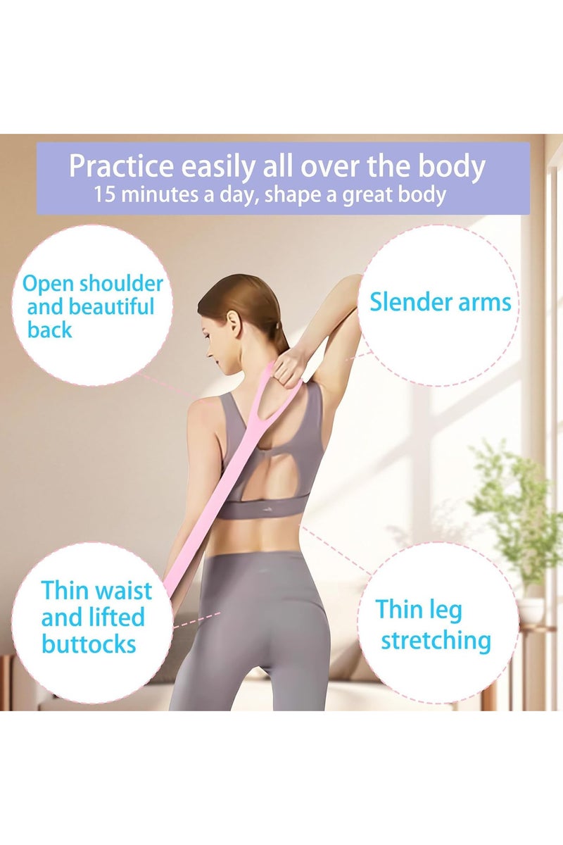 INSIJAM 3 Pack Figure 8 Resistance Band Stretching Strap Fitness Elastic Rope Execrise Workout for Arm Back Chest and Shoulder Yoga Pilates Stretching Physical Therapy Equipment - Image 3