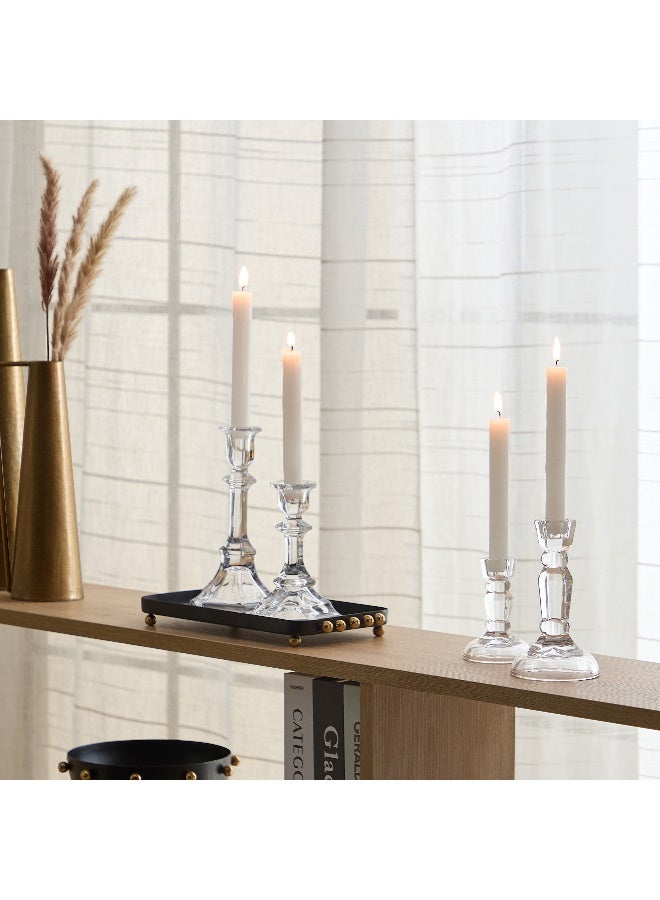 Home Box حامل شموع زجاجي شفاف لتزيين المنزل - Image 4