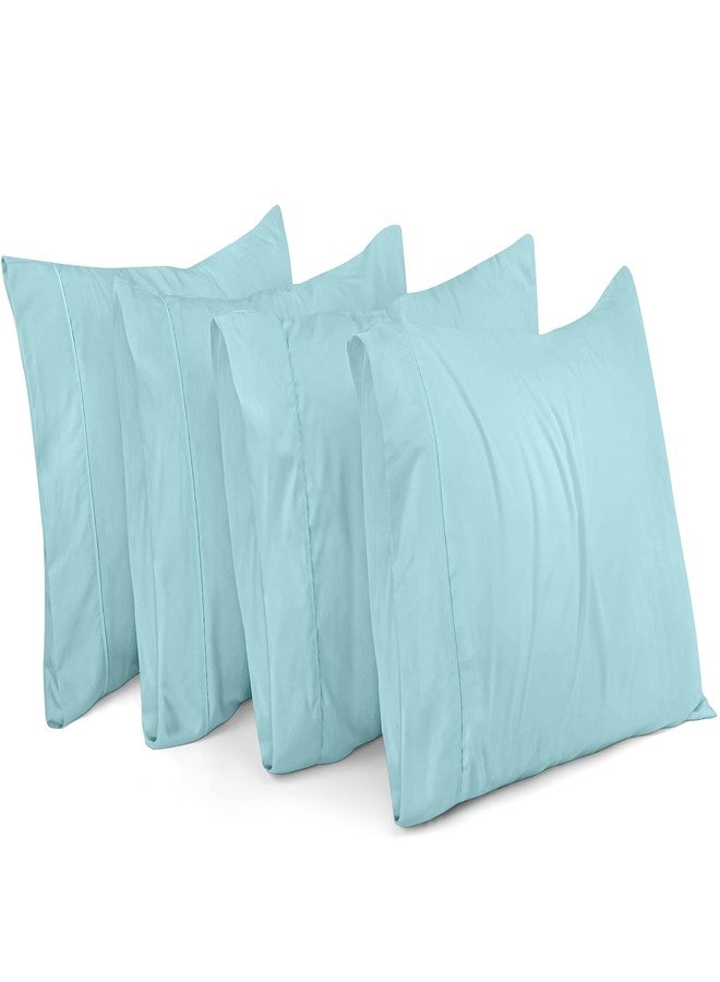 Utopia Bedding Standard Pillow Cases - 4 Pack - Envelope Closure - Soft Brushed Microfiber Fabric - Shrinkage and Fade Resistant Pillow Covers Standard Size 20 X 26 Inches (Standard, Spa Blue) - Image 1