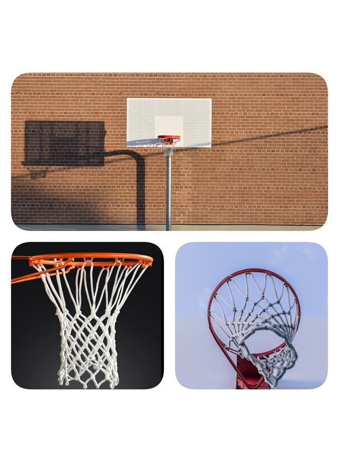 BATDIYOW Heavy Duty Basketball Net Replacement All Weather Anti Whip White Color Fits Standard Indoor or Outdoor 12 Loops Rim - Image 5