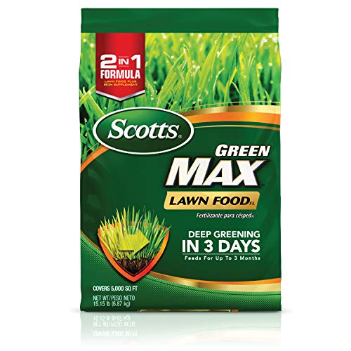 Scotts Green Max Lawn FoodFL, Lawn Fertilizer Plus Iron Supplement for Greener Grass, 5,000 sq. ft., 15.15 lbs. - Image 1