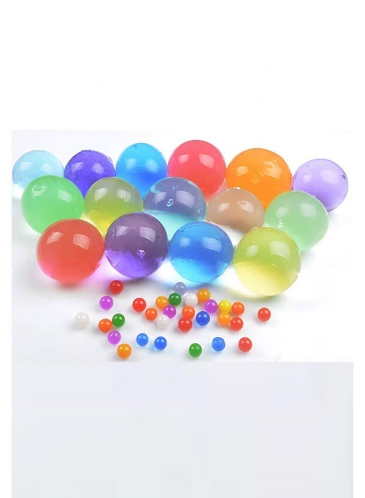 SAKOON Water Beads, Biodegradable Water Balls of Rainbow Water Gel Beads, Round Pearl Gel Beads for Swimming, Sports, Vase, Wedding, Decoration, Plants, and Home. - Image 2