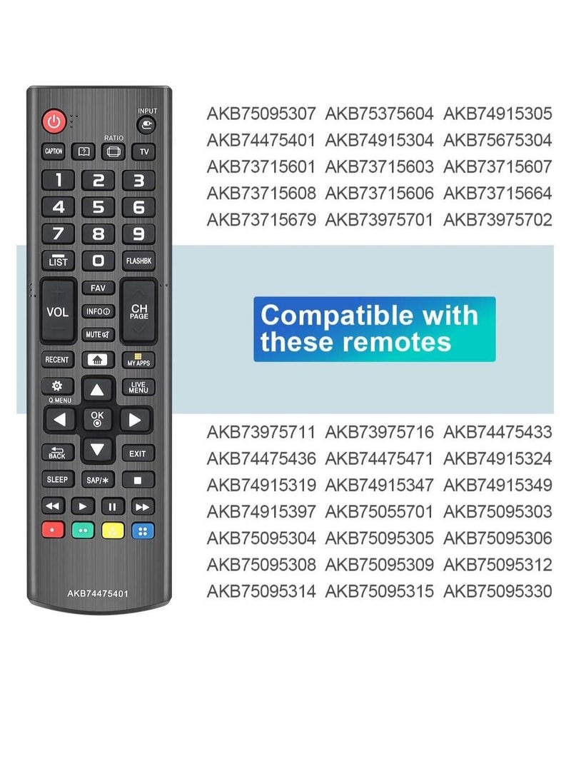 Raxoom AKB74475401 Remote Control Compatible Replacement for LG TV 43LF5900 43UF6400 43UF6430 43UF6800 43UF6900 43UF7590 43UF7600 49LF5900 49UF6400 49UF6430 49UF6490 49UF6800 49UF6900 49UF759 - Image 3