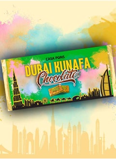 Dubai Kunafa Chocolate Pistachio flavor Freshly Made With Real Kunafa in DUBAI Viral Kunafa Chocolate in Dubai 70g