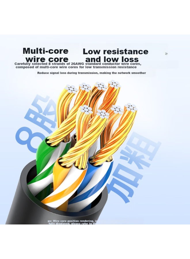CHOSEAL Akihabara Cat5e High-speed 100mbps Ethernet Cable, Home And Construction Computer Broadband Connection Patch Cord Finished Network Cable, Black, 12 Meters, Qs583at12 - Image 2