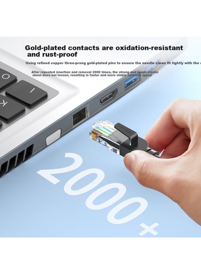 CHOSEAL Akihabara Cat5e High-speed 100mbps Ethernet Cable, Home And Construction Computer Broadband Connection Patch Cord Finished Network Cable, Black, 12 Meters, Qs583at12 - Image 4