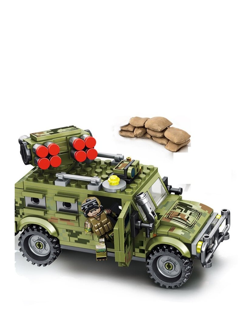 Sembo 105531 - Assault vehicle building blocks - 269 pcs - Green