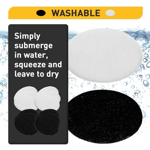 EUSTREER 6 Packs Charcoal and Oil Vapor Replacement Filter, Compatible with OVENTE 2 Liter Electric Deep Fryer, White and Black 12 Pcs in Total - Image 5