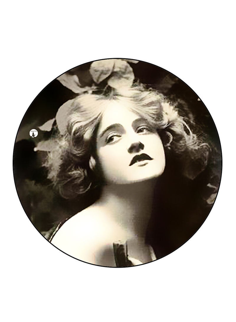 RKN Woman Printed Mouse Pad  Round  Multicolour