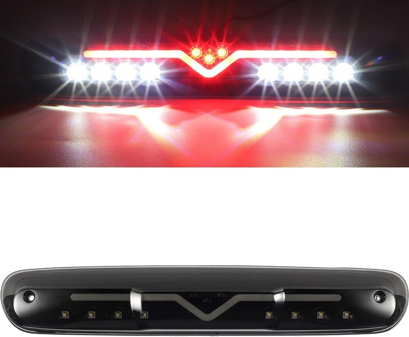 Partsam High Mount Stop Light Led 3rd Brake Replacement for 07-13 Silverado/Sierra 1500 2500HD 3500HD Third Rear Cab Roof Center Tail Cargo Lamp(Smoke Lens) - Image 1