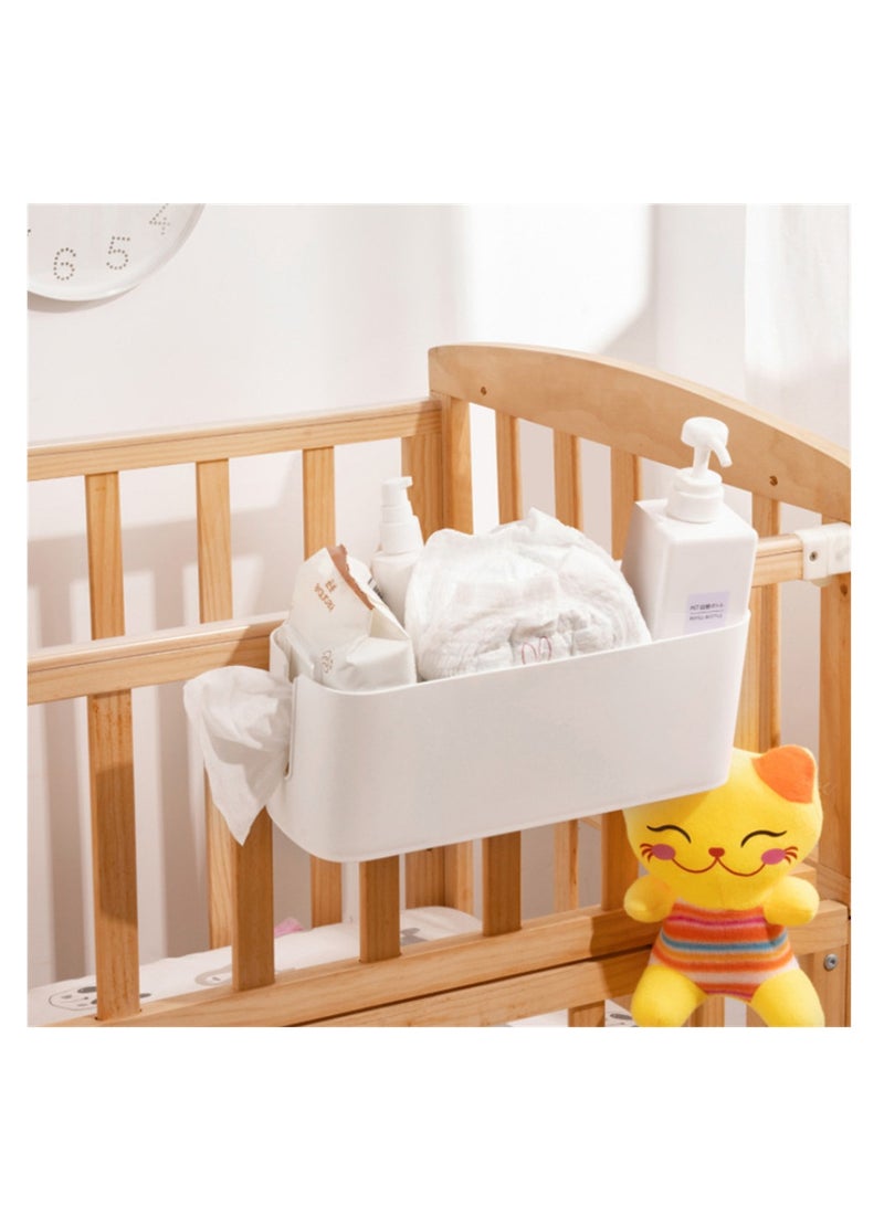 SYOSI 2 Pack Bedside Caddy Organizer, Plastic Bed Shelf with Multi Storage Pockets and Hooks, Ideal for Dorms, Kids Loft Beds, RVs, Bathrooms, and College Students - Image 3