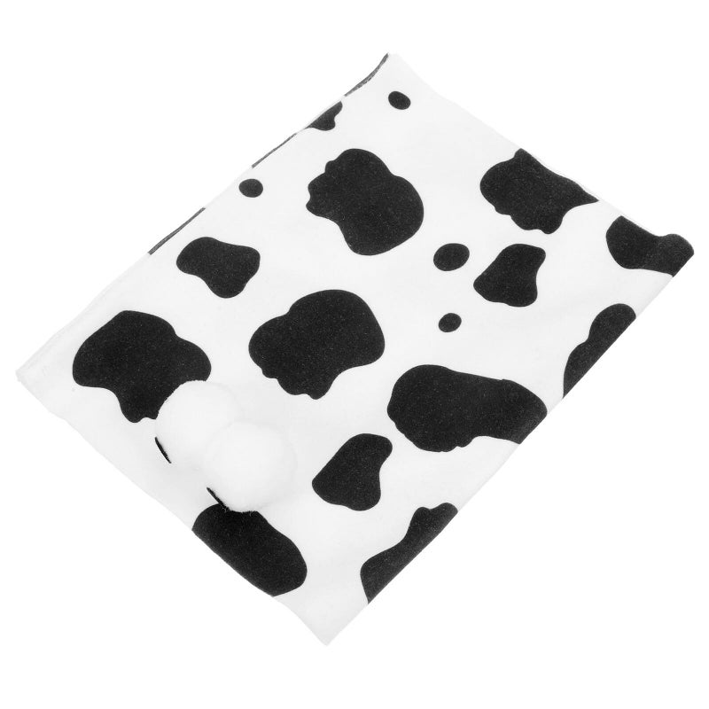 Pet Decorative Scarf Hood Warm Cow Print Bandana For Dogs Cats Medium Size Comfortable Winter Neck Warmer Pet Accessory - Image 2